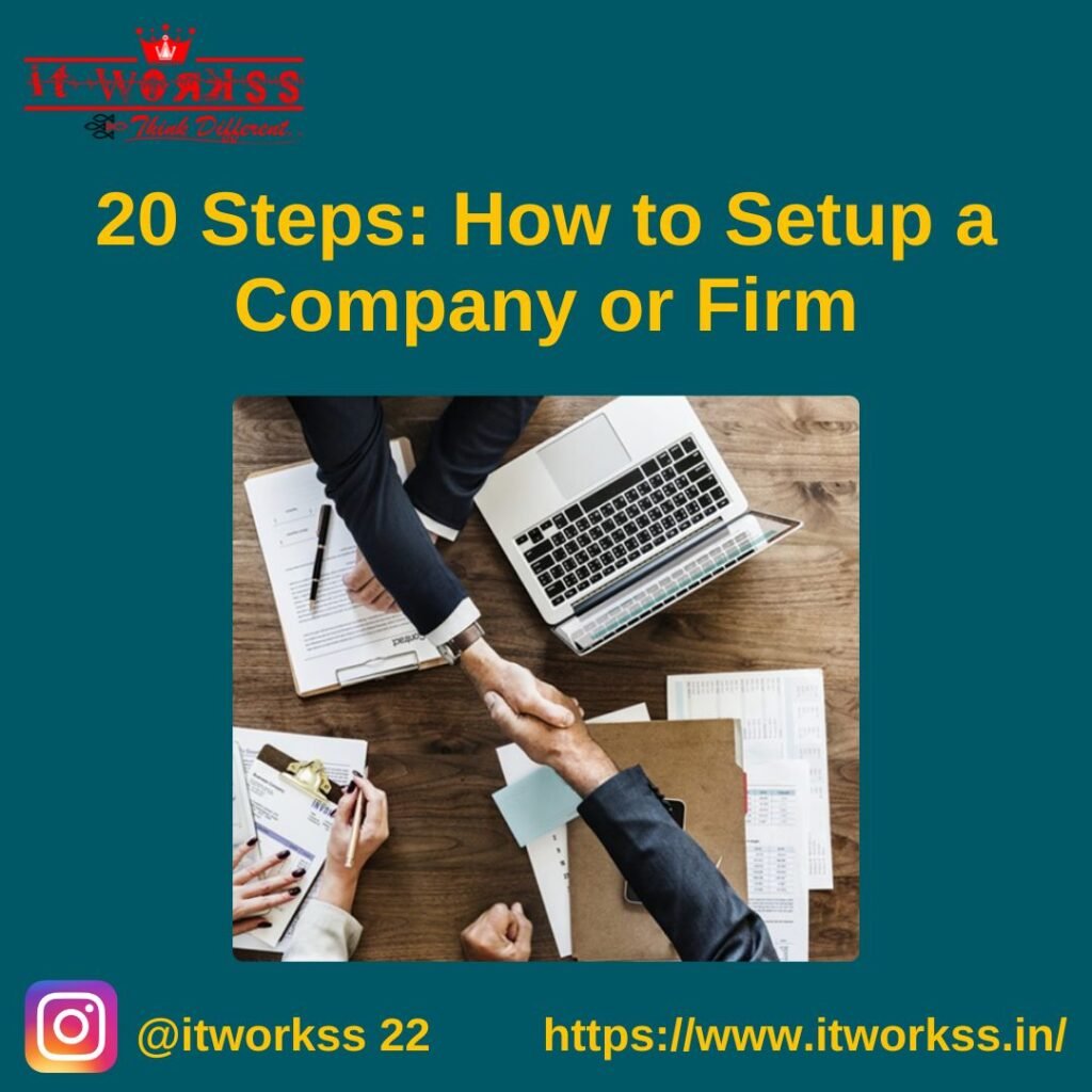 20 Steps: How to Setup a Company or Firm 44 How to Setup a Company or Firm